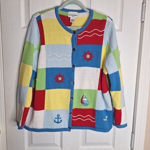 Breckenridge Colorful Knit Sweater Size 1X